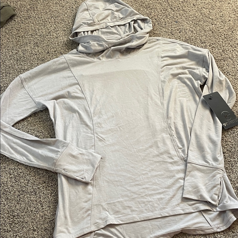 90 degree hooded shirt grey small